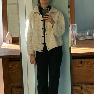 VTG LL Bean 100% wool cardigan jacket